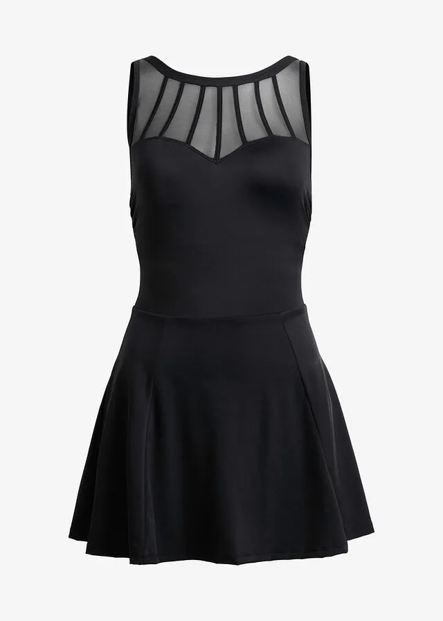 Black body shaping swimsuit dress