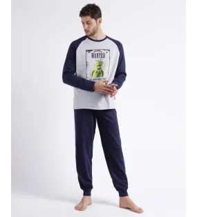 DISNEY KERMIT WANTED Long Sleeve Navy Blue Pajama