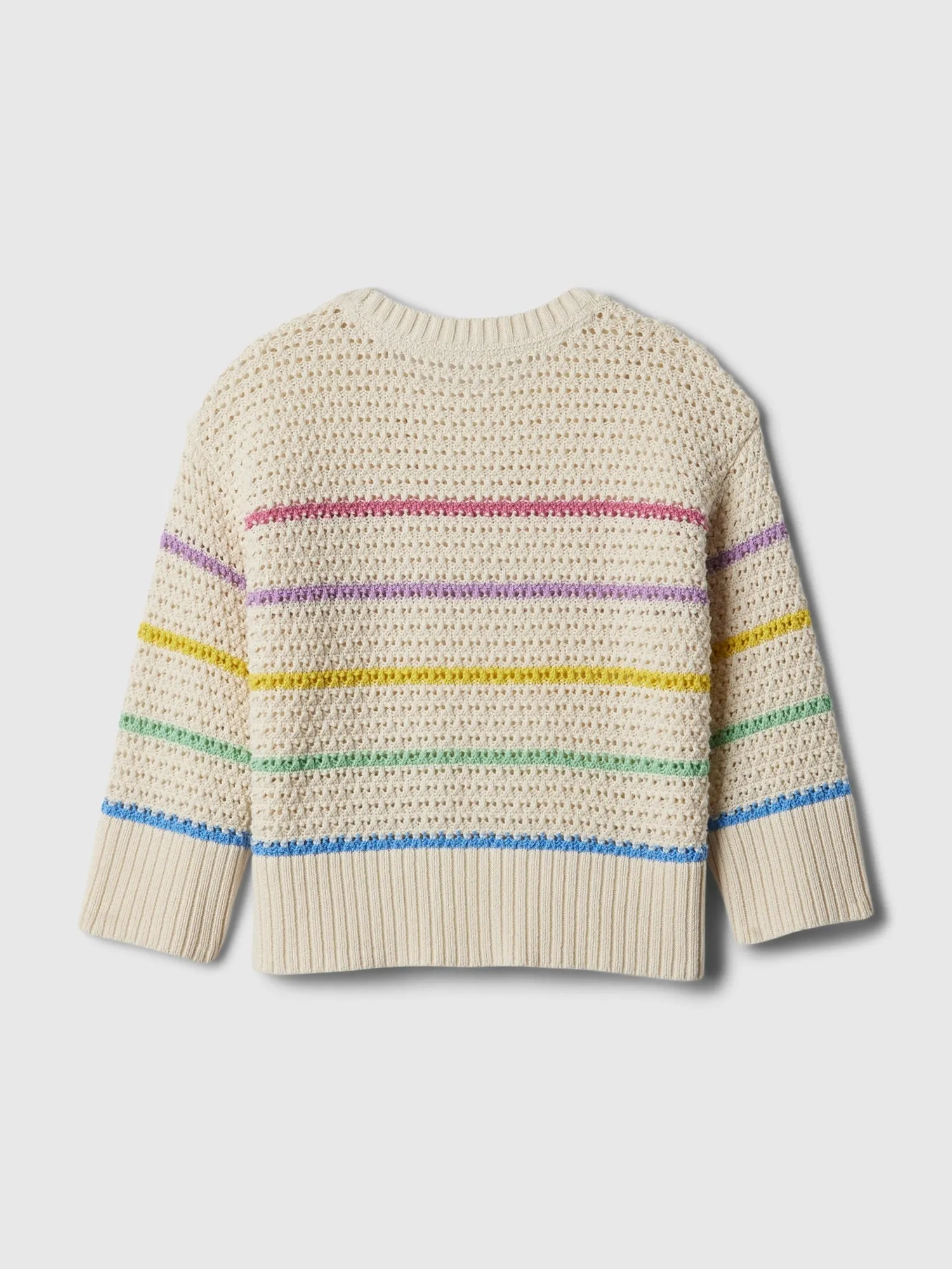 Multi-Striped Toddler Girl Pointelle Sweater by GAP