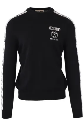 Black Jersey with Double Question Logo and Sleeve Ribbon