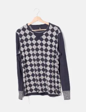 Navy blue diamond pattern rare jersey